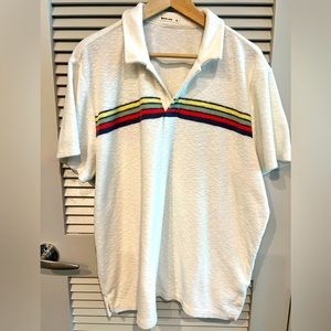 Marine Layer Striped Terry Polo